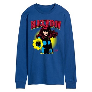 Men's - Marvel - Black Widow Logo Long Sleeve Graphic T-Shirt - 1 of 4
