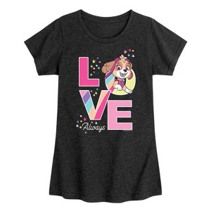 Girls' - Paw Patrol - Skye Love Always Fitted Short Sleeve Graphic T-Shirt - 1 of 4