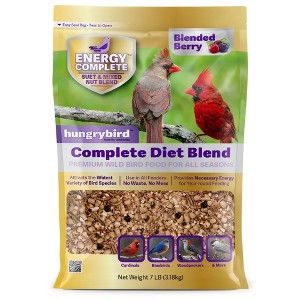 Hungrybird Energy Complete Diet, 7lb - All-Season Blended Berry Suet & Mixed Nut Blend for Wild Birds - 1 of 1