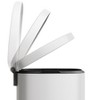 Acekool 13 Gallon / 50L Stainless Steel Kitchen Trash Can with Soft-Close Lid, Step-On Pedal, Inner Bucket & Rear Handle, Slim Profile in Silver - 4 of 4