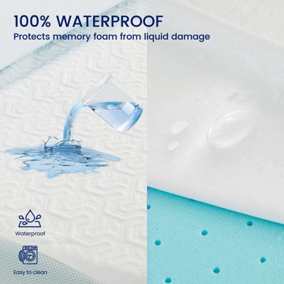 Belffin Gel Memory Foam Mattress Topper King Size, Bed Mattress Topper Waterproof for Body Support & Pressure Relief, with Removable Cover