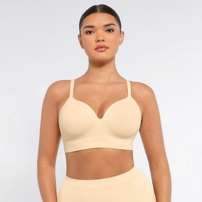Feelingirl Women's Wireless Push-Up Seamless Comfort Full Coverage Bra