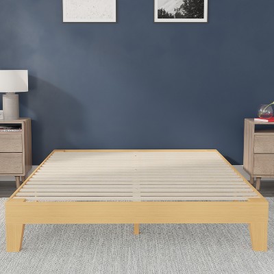 Evelyn Natural Pine Full Platform Bed with Slats