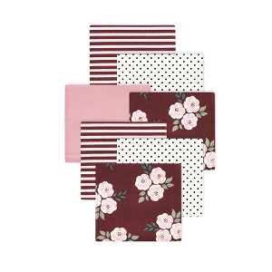 Little Treasure Hudson Baby Girls Cotton Poly Flannel Receiving Blankets 7Pk Multipack - 1 of 2