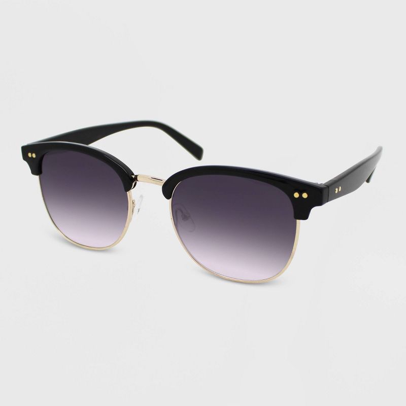 Women&#39;s Retro Browline Sunglasses - Wild Fable&#8482; Black, 2 of 6