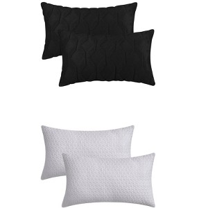 REGALWOVEN 4 Pcs Geometric Soft Cozy Throw Pillow Covers - 1 of 4