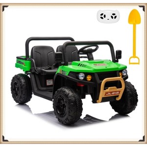 Garvee 24V Kids Ride On Dump Truck, 2-Seater Electric UTV with Remote Control, 4x35W Motors, Shovel, Music, Lights & Bluetooth - 1 of 4