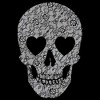 Men's Lost Gods Lace Print Heart Skull T-Shirt - 2 of 4