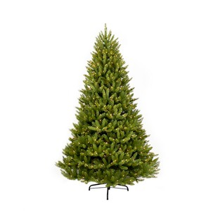 10ft Pre-lit Full Artificial Christmas Tree Forest Fir - Puleo - 1 of 3
