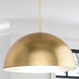 Urban Ambiance Luxury Mid-Century Modern Indoor Pendant,  12-1/2''H x 23-5/8"W x 23-5/8''D,  Brushed Gold Finish, UHP4796 - 1 of 4