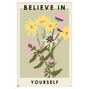 Trends International Botanical Believe In Yourself Framed Wall Poster Prints - 1 of 4
