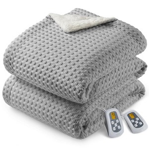 Heated Blanket, Waffle Weave Electric Blanket with LCD Controller, Fast Heating Blanket, ETL Certified, Machine Washable - 1 of 4