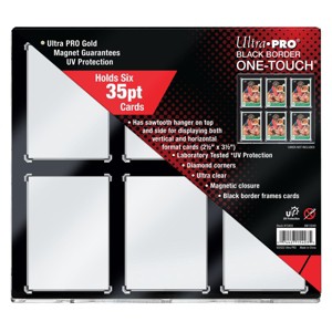 Ultra PRO 35PT 6-Card Black Border UV ONE-TOUCH Magnetic Holder - 1 of 1