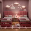 Twin Bed Frame with Storage Drawer and Headboard, Velvet Upholstered Twin Platform Bed Frame for Girls, Strong Wooden Slats Support, Noise-Free - 3 of 4