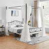 Yaheetech Metal Canopy Bed Frame, Four-poster Canopied Platform Bed with Arched Headboard - 2 of 4
