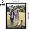 Americanflat 8.5x11 Thin Border Diploma Frame - Shatter-Resistant Glass Front Cover Black (2 Pack) - 2 of 4