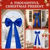 COZONY Satin Christmas Tree Topper Bow and Ribbon Bows Set - 2 of 4