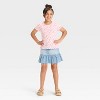 Girls' Short Sleeve Fitted Floral Pointelle T-Shirt - Cat & Jack™ - 3 of 3