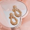 SOHI Women's Gold  Textured Teardrop Earrings - 2 of 3