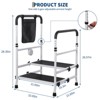 coucheta Seniors Step Stool with Handle and Non-Skid Platform, Adjustable Height Handrail, Heavy Duty 2 Steps Medical Foot Stool for Adult, Seniors - 2 of 4