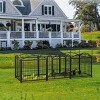 LAOTIES 24" Metal Dog Playpen,8 Panel Foldable Pet Exercise Fence with Door,Heavy Duty Indoor Play Yard for Dogs And Small Animals - 2 of 4