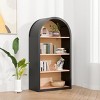 4-Tier Arched MDF Bookshelf with Shelves,Modern Bookcase for Living Room or Office,Decorative Arched Bookshelf with Anti-Tip Kit-Coolbibila - 2 of 4
