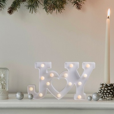 Northlight 12.75" Battery Operated LED Lighted "JOY" Christmas Marquee Sign - Warm White