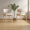 Mshliw Modern Dining Chairs Set of 2 with Ash Wood Legs, PU Upholstered Seats, Ergonomic Design for Kitchen, Dining Room & Living Spaces - 3 of 4