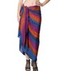 LA LEELA Women's Beach Bikini Swimwear Cover up Wrap Skirt Bathing suit Summer Wraps Sarong Swimsuits for Women One Size Purple, Tie Dye Design - 2 of 4