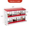 6/8/10 Compartment Galvanized Chicken Nesting Box - Metal Laying Box with Legs for Hens - 3 of 4