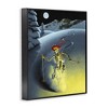 Stupell Industries Nighttime Moon Skiing Skeleton Winter Snow Slope  Framed Giclee Art - 2 of 4