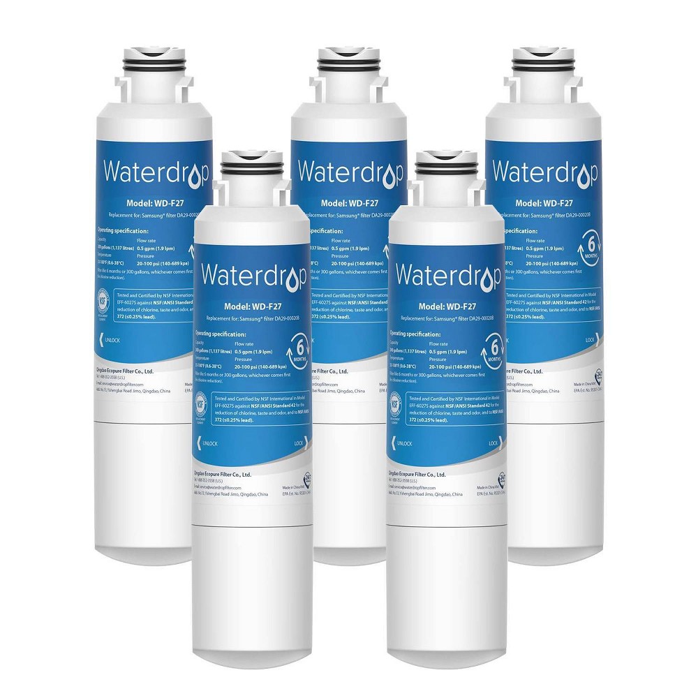 Waterdrop 5pk DA29-00020B Replacement for Samsung Water Filter HAF-CIN/EXP DA29-00020B