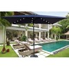 Akoasm 98.4 in. H Rectangular Patio Outdoor Umbrellas with Crank and Push Button Tilt For Backyard, Garden & Pool-Navy Blue - 4 of 4