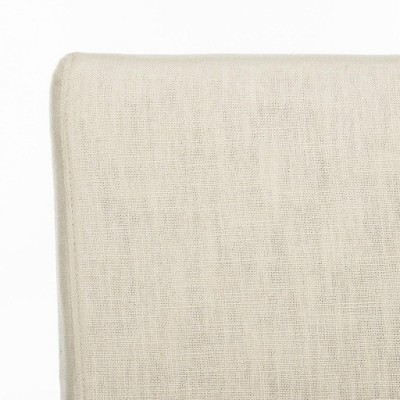 Beige Linen Parsons Chairs with Slipcover Set of 2