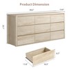 9 Drawer Dresser for Bedroom, Wide Modern Chest of Drawers, Large Wood Dresser Wooden Storage Organizer for Living Room, Hallway Entryway - 2 of 4