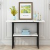 KTMBDW 2-Tier Console Table for Entryway, Faux Marble MDF Sofa Table with Metal Frame for Hallway Living Room - 3 of 4