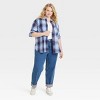 Women's Oversized Flannel Long Sleeve Collared Button-Down Shirt - Universal Thread™ - 3 of 3