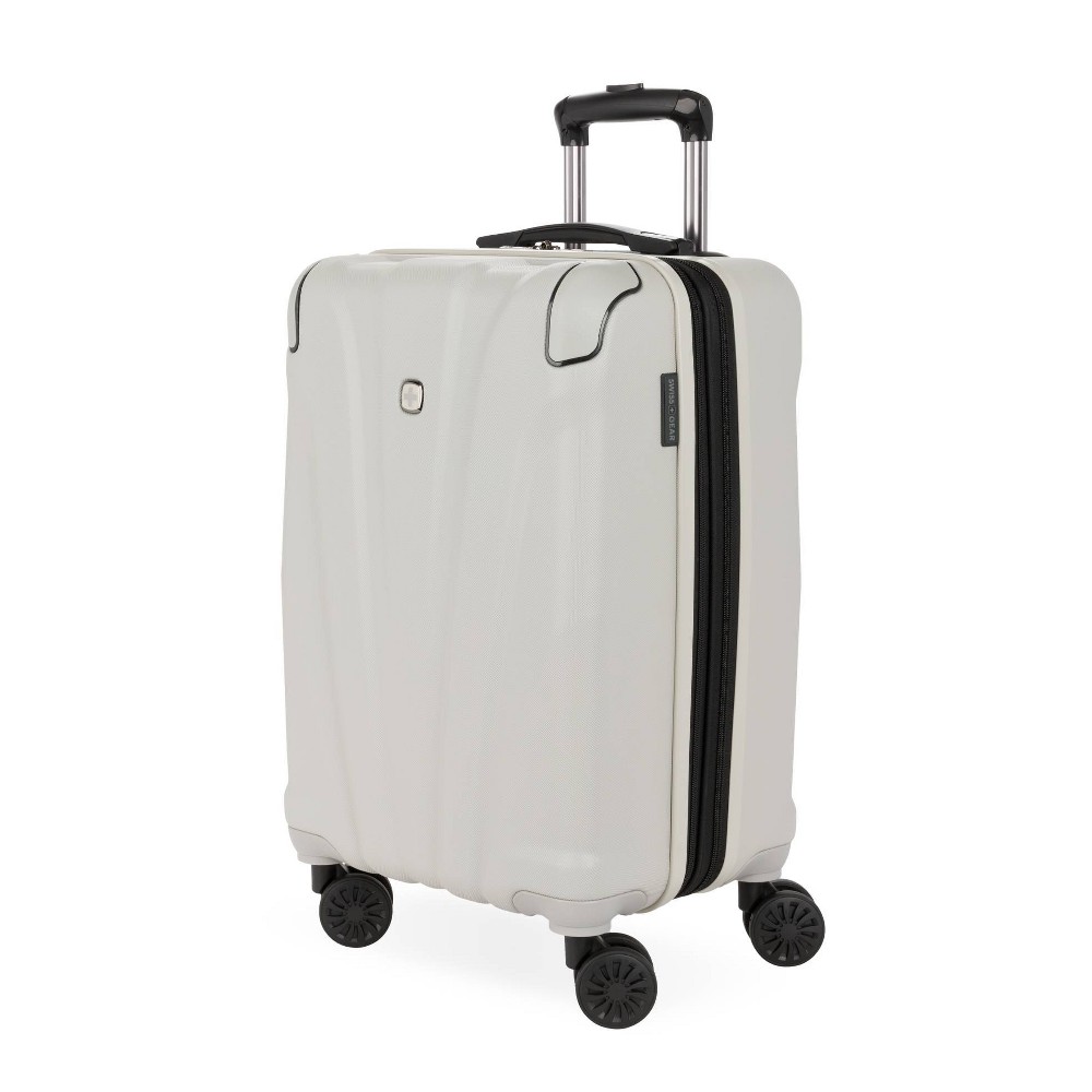 Photos - Luggage Swiss Gear SWISSGEAR Cascade Hardside Carry On Spinner Suitcase - Sustained Gray: Tear-Resistant, 8 Wheels 