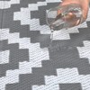 Washable Outdoor Rug with Classic Checked Pattern - 3 of 4