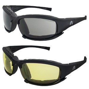 2 Pairs of Alpha Omega AO3 Sunglasses with Smoke, Yellow Lenses - 1 of 4