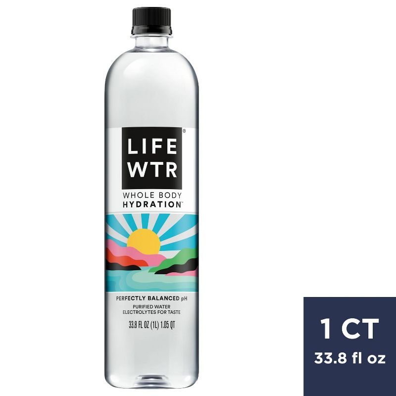 LIFEWTR  Premium Purified Water - 33.8 fl oz Bottle, 1 of 9