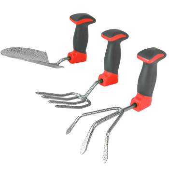 Bernini Ergonomic Grip Garden Tools 3pc Set - Clay