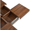 PAGED 47.2" Coffee Table, Modern Side Table with 4 Drawers and 2 Glass Door Storage Compartments, Center Table for Living Room, Bedroom - 4 of 4