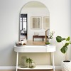 36"x24" Arched Bathroom Mirror with Aluminum Alloy Metal Frame, HD Wall Mounted Hanging Vanity Mirror for Bedroom Living Room Entryway, Silver - 2 of 4