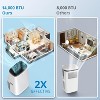14000 BTU Portable Air Conditioner,4-in-1 Smart AC with Window Kit, Cools 450 Sq.Ft,Ultra Quiet 50dB,Ventless Design with Optional Hose, White - 4 of 4