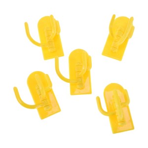 Unique Bargains Utility 3-Hook Adhesive 3.15"x1.38" 5 Pcs - 1 of 4