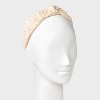 Raffia Pearl Top Knot Headband - A New Day™ Cream - 2 of 3