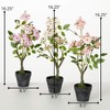 Sullivans Artificial 16.25" Mini Rose Bush Set of 3, Multicolor - 4 of 4