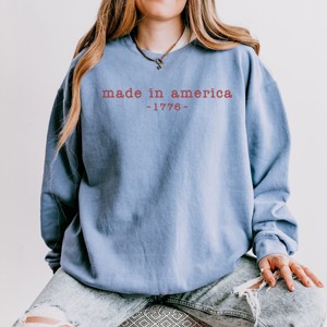 Simply Sage Market Embroidered Made In America 1776 Lightweight Garment Dyed Sweatshirt - 1 of 4