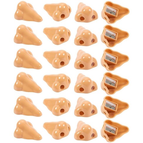 Nose Pencil Sharpeners Set Of 24 Hand Held Plastic Pencil Sharpeners Manual Sharpeners Great As Novelty Party Favors 1 7x1x2 2 Target
